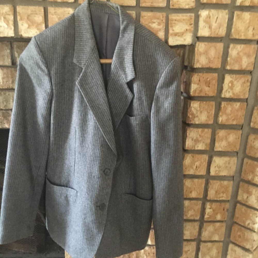 Grey pin striped Herringbone blazer